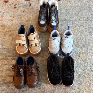 Stylish Kids Sneakers - Blue, Brown, Black